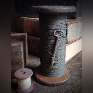 Vintage Large Metal Wire Spool Industrial Spool Farmhouse Rustic Country Decor